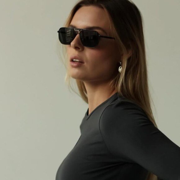 🕶️ New Prada PR58YS 1AB5S0 Sunglasses - Black Frame, Dark Grey Lenses - Picture 7 of 11